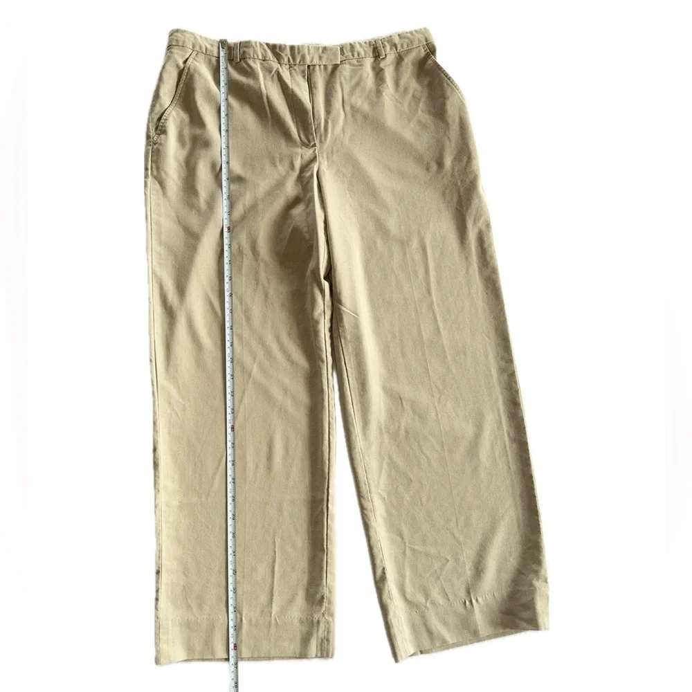 Armani Collezioni Designer Polished Casual Men’s Basic Light Summer Tan Slacks